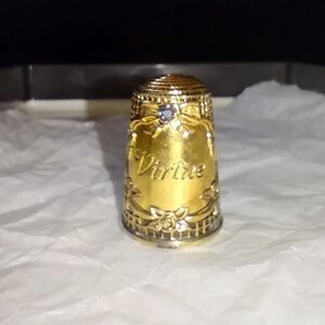 Vintage Virtue Jeweled 24k Thimble RESERVED